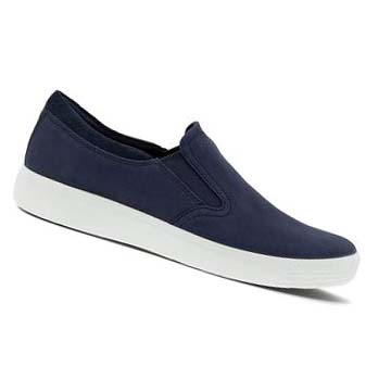 Ecco Soft 7 Slip On 2.0 Fritidssko Herre Blå Marineblå | NO 479WNB